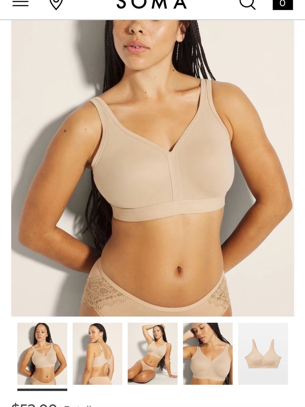 Embraceable Full Coverage Bra — Warm Amber (38D) new with tags (price is for 2)